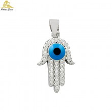 Gümüş Nazar Boncuğu Kolye Ucu